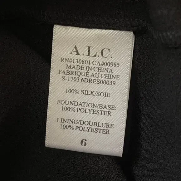 A.L.C. Silk Titus Maxi Dress Tiered Ruffles Floral  Red Black Cream - 6 - Picture 7 of 8